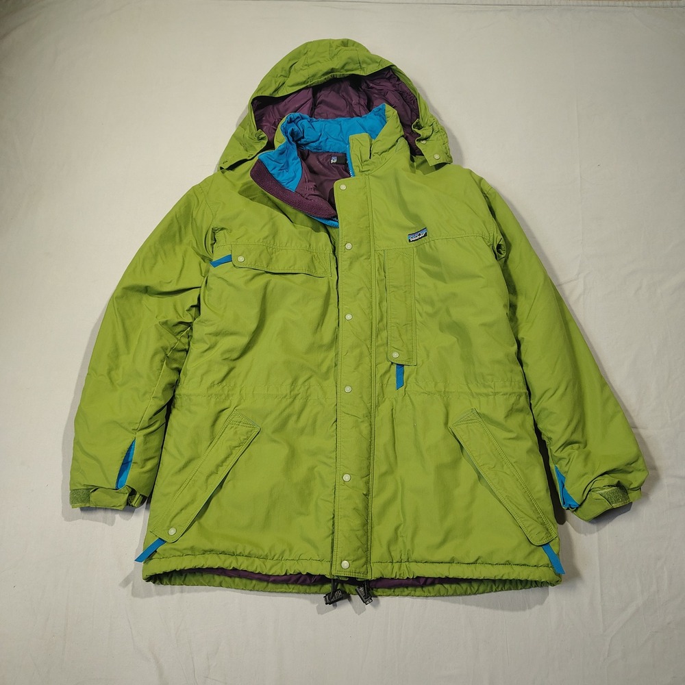VINTAGE Patagonia Jacket Mens XL Lime Green Purple Insulated Guide Parka Lime F1
